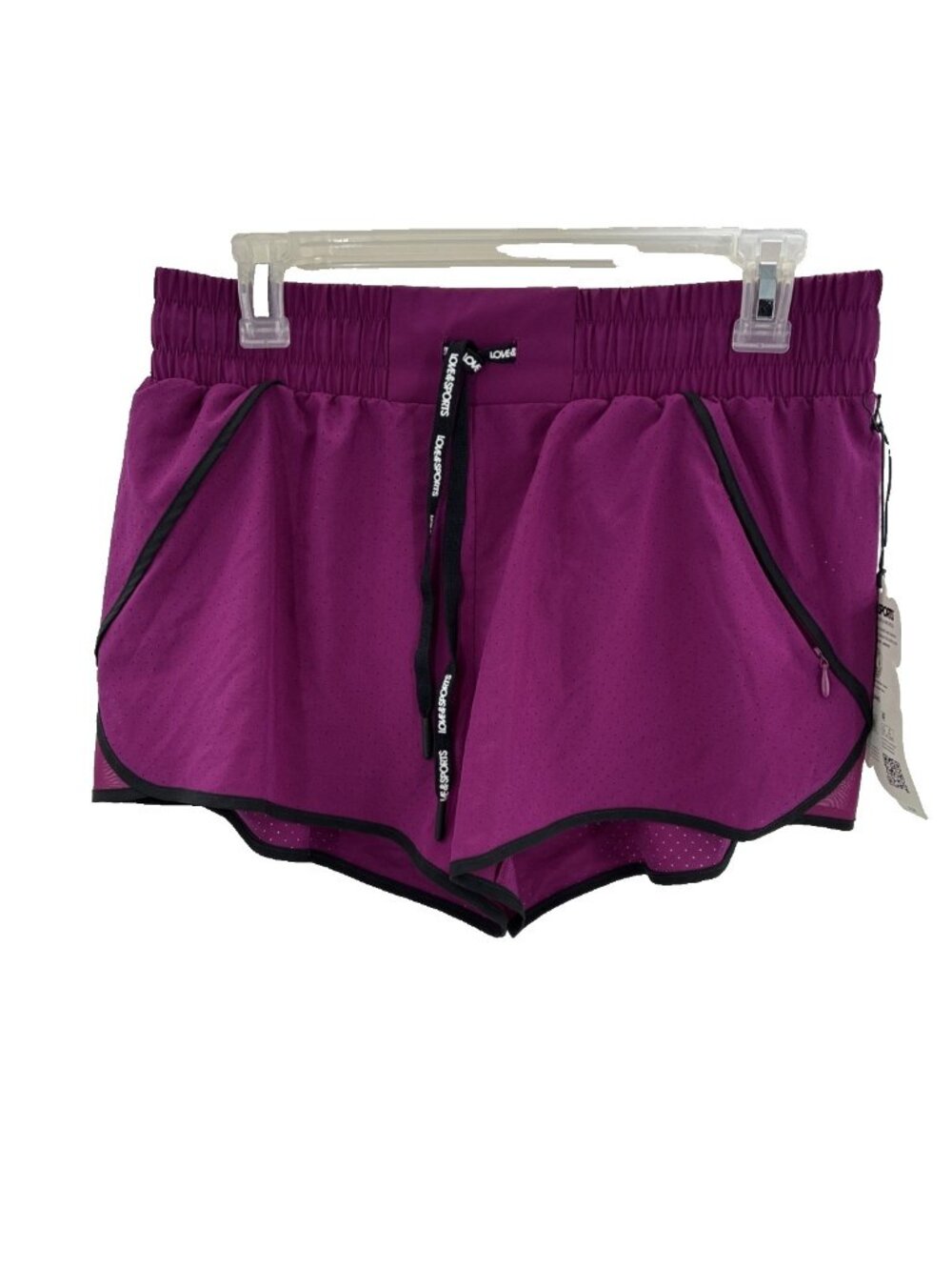 Love & Sports Womens Running Shorts Berry Bright Purple Athletic S New